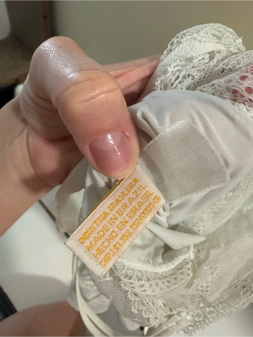 Vintage White Lace-Trim Slip Dress - Picture 9 of 10